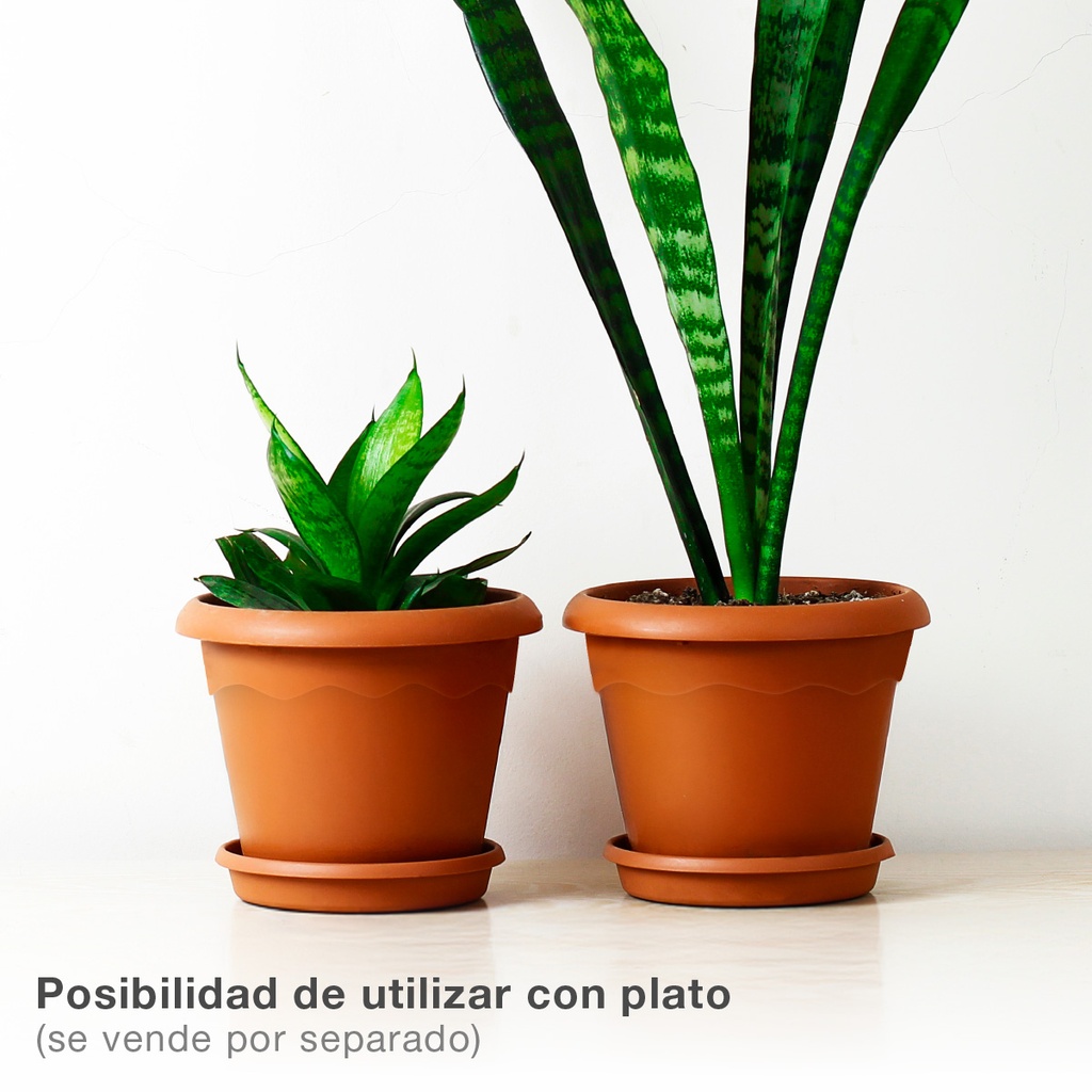 Maceta redonda Terra Ø160mm Marrón