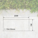 Malla plástico 10x10mm 1x25M Gris