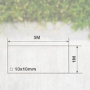 Malla plástico 10x10mm 1x5M Blanco