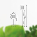 Estaca jardín solar LED mata insectos Alata 5W 1600-1800K IP44 