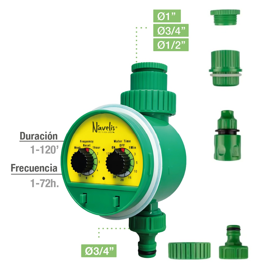 Temporizador de riego 2xAAA IPX3