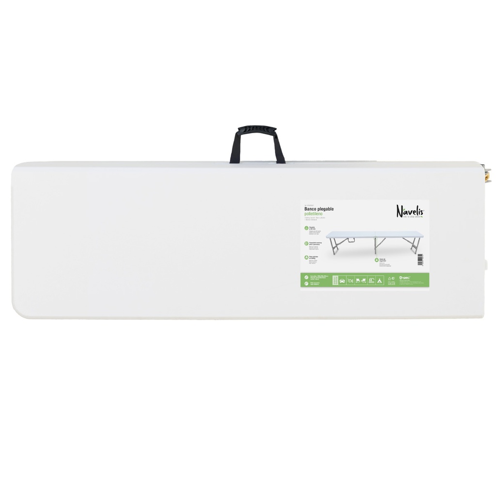 Banco plegable polietileno 1800x290x440mm