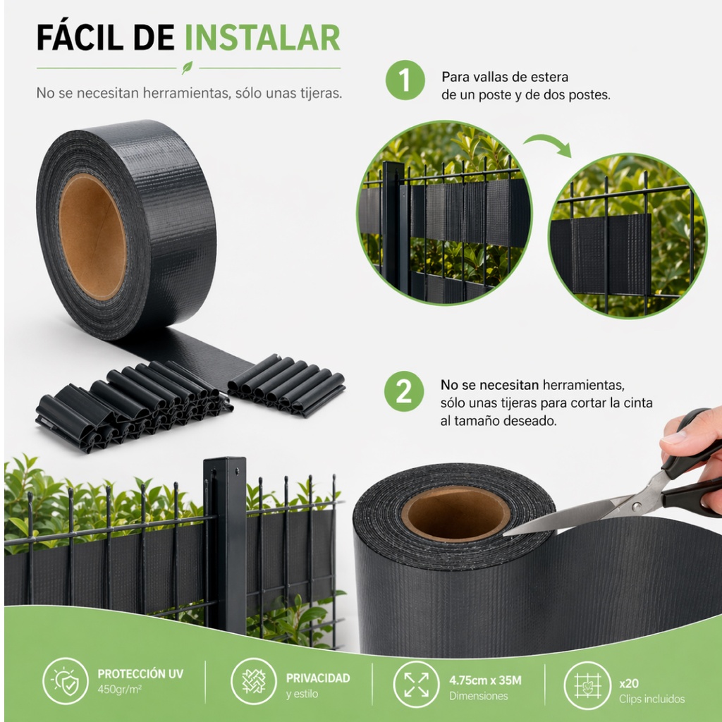 Cinta ocultación 4,75cmx35M 450g Gris antracita