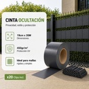 Cinta ocultación 19cmx35M 450g Gris antracita