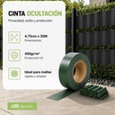 Cinta ocultación 4,75cmx35M 450g Verde