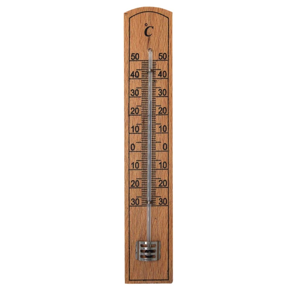 Termómetro analógico de madeira Celsius