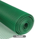Malla plástico 5x5mm 1x50M Verde