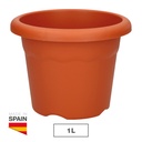 Maceta redonda Terra Ø140mm Marrón