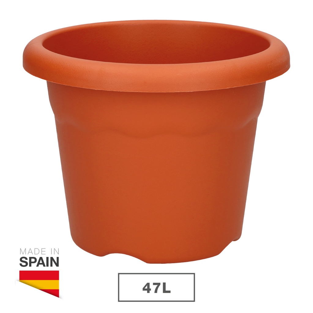 Maceta redonda Terra Ø520mm Marrón