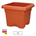 Vaso quadrado Terra 260mm Castanho