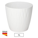 Maceta Oasis con plato integrado Ø130mm Blanco