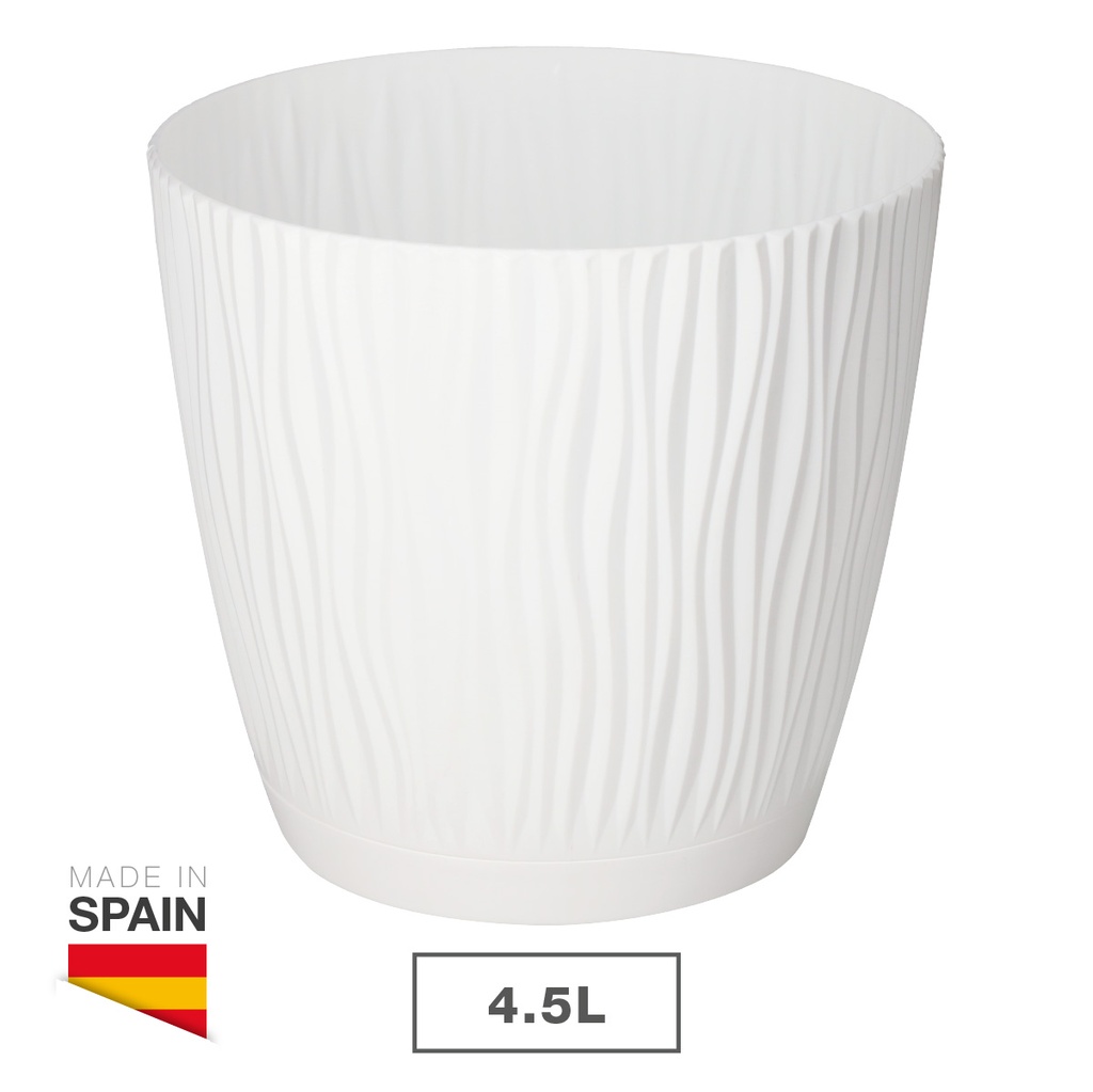Vaso Oasis com prato integrado Ø240mm Branco