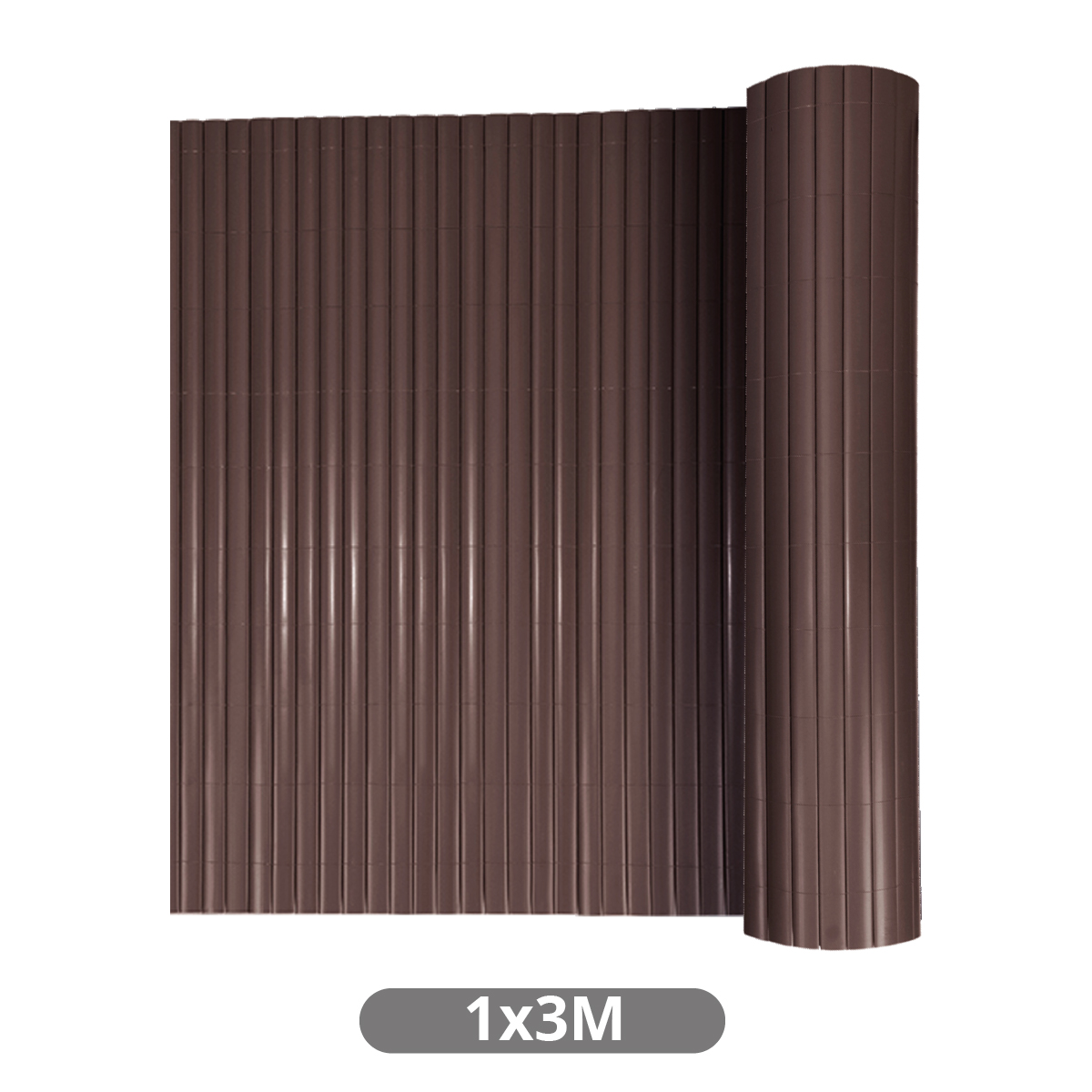 Cañizo plano PVC 1x3M Castanho