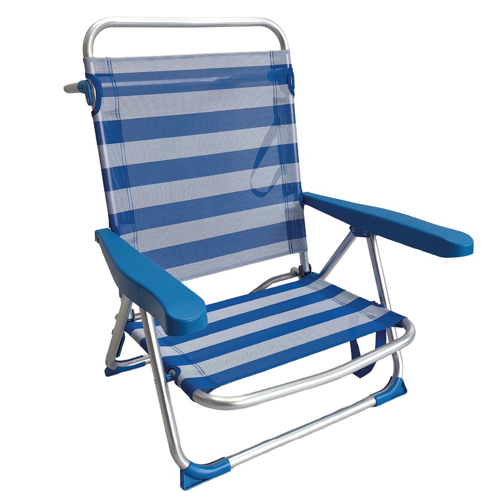 Silla de playa plegable pequeña multiposición