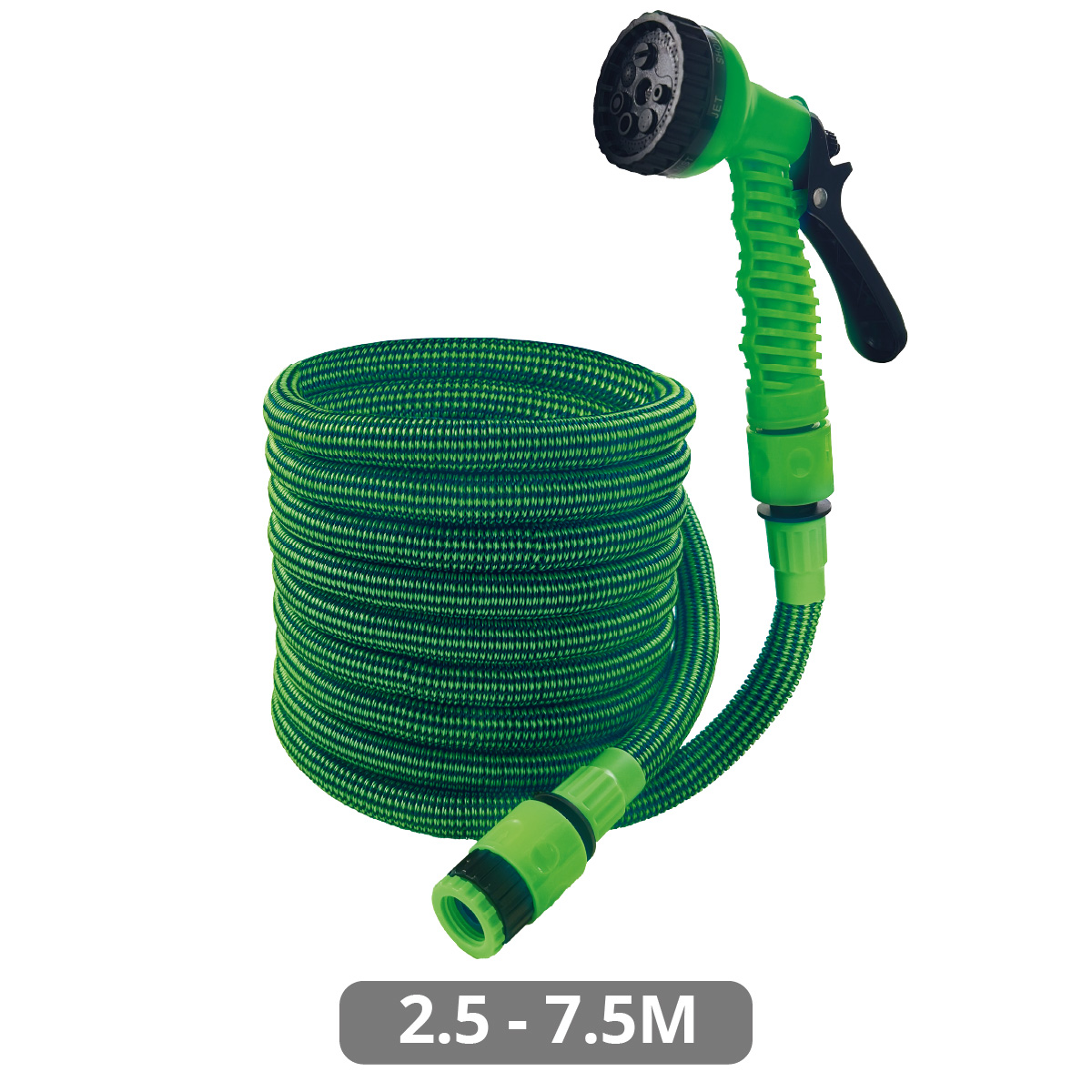 Kit manguera jardín Bukavu extensible 2,5 - 7,5M