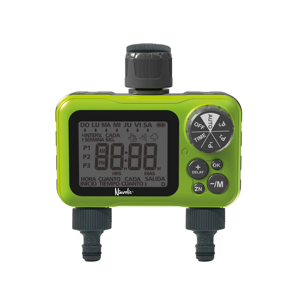 Programador de irrigação digital duas saídas 2xAA IP54